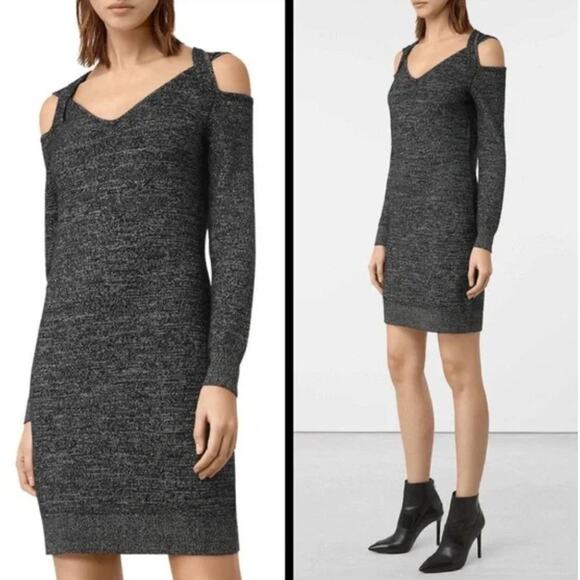 AllSaints Neri Twist Wool Blend Sleeveless Knit Dress XS - Picture 7 of 8